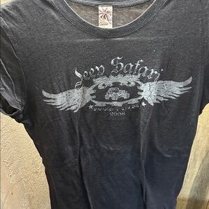 Black Graphic Tee with Jeep Safari Design